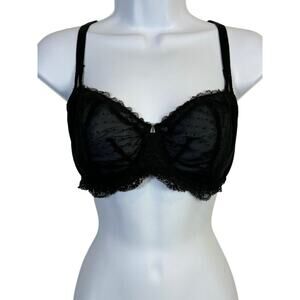 Victoria's Secret Dream Angels Black Lace Push Up Bra, 36DD/E80
